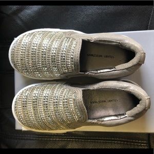Stuart Weitzman glitzy slide on sneaker
